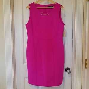 Ivanka Trump fuschia toggle chain dress